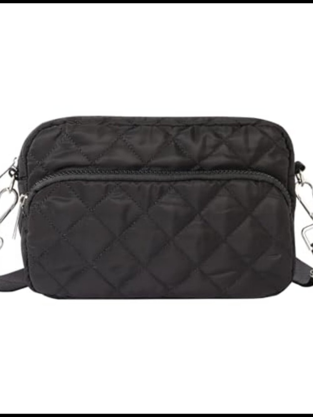 Quilted Puffer Crossbody Bag Nylon Adjustable Strap Women Travel Purse